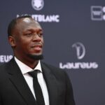 Usain Bolt em Old Trafford para assistir a uma partida