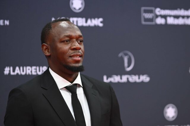 Usain Bolt em Old Trafford para assistir a uma partida