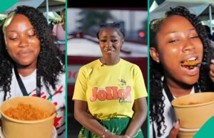 VÍDEO: Ouça o que essa senhora tem a dizer depois de comer Jollof cozido por Hilda Baci VÍDEO: Ouça o que essa senhora tem a dizer depois de comer Jollof cozido por Hilda Baci