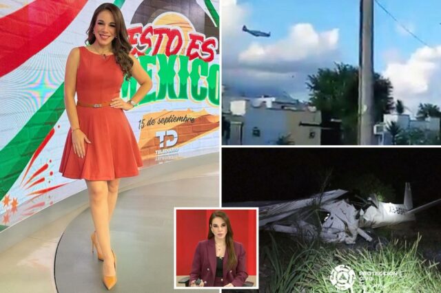 Vídeo mostra o avião caindo no chão, matando o apresentador de TV mexicano fazendo uma aula de vôo


