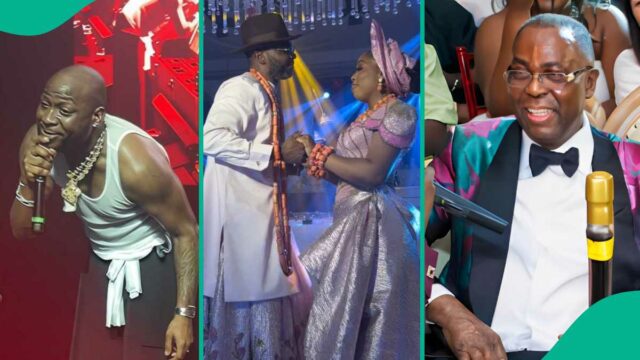 Vídeos do casamento da filha do bilionário Ikuku como Davido, Simi se apresenta

