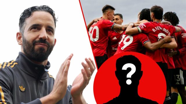 O gerente do Manchester United, Ruben Amorim, reconhece os fãs após a partida amigável da pré-temporada entre o Manchester United e a Fiorentina em Old Trafford em 2025 em Manchester, Inglaterra.