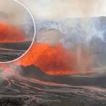 'Volnado' gira em direção ao céu como o vulcão Kīlauea do Havaí erupções