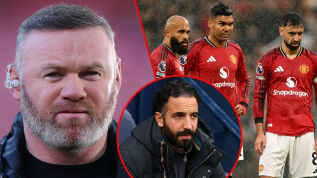 O especialista em Amazon Prime Wayne Rooney durante a partida da Liga dos Campeões entre o Arsenal e o Paris Saint-Germain no Emirates Stadium em 2025 em Londres, Inglaterra.
