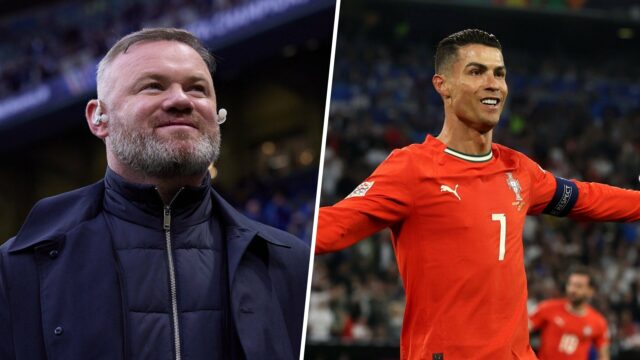 Cristiano Ronaldo marcando contra a Alemanha na Liga das Nações