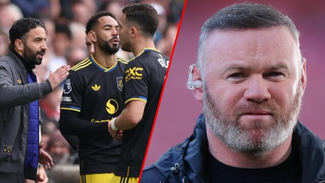 Amazon Prime Video Pundit Wayne Rooney durante a partida da Liga dos Campeões entre o Arsenal e o Paris Saint-Germain no Emirates Stadium em 2025 em Londres, Inglaterra.