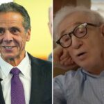 Woody Allen afirmando que ele votará em Cuomo.