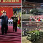 Kim Jong Un exibe míssil balístico 'mais poderoso' enquanto líderes estrangeiros assistem ao desfile militar da Coreia do Norte