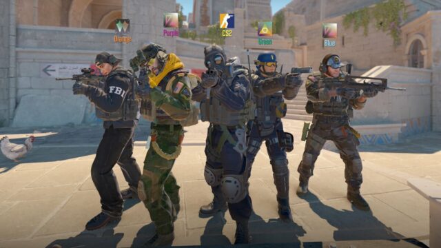Várias armas em 'Counter-Strike 2'.