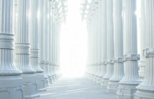 A batalha de palavras entre Apple e UE continua – ‘problemas invasivos’ versus ‘indivíduos presos’ A guerra de palavras entre Apple e UE continua – ‘fardos intrusivos’ x ‘usuários aprisionados’ | Imagem destacada de pilares brancos