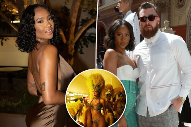 A ex -Kayla Nicole de Travis Kelce sugere que ela não se compara a outras mulheres depois de Taylor Swift 'diss' faixa

