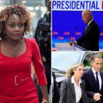 A ex-secretária de imprensa da Casa Branca, Karine Jean-Pierre, culpa o julgamento da arma de Hunter Biden pelo debate 'interrompido' do pai Joe