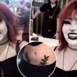 A filha de Farrah Abraham, Sophia, 16, ganha presas permanentes após estrear uma enorme tatuagem na barriga