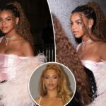 A filha sósia de Beyoncé, Blue Ivy, fica glamorosa com penas rosa no Angel Ball de 2025