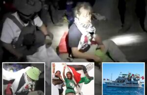A flotilla de Greta Thunberg detida por Israel mais uma vez depois de tentar alcançar Gaza Vídeo ainda de Greta Thunberg sobre a flotilha global de Sumud sendo interrompida pelos membros do serviço israelense.