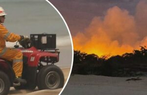 A fogueira da fogueira ‘descuidada’ Sparks Blaze Major na ilha turística Moreton Island Bushfire
