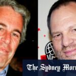 Epstein e Weinstein estavam entre os convidados do aniversário de 18 anos da Princesa Beatrice (frente à esquerda).