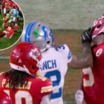 A grande luta entre Chiefs e Lions começa no pós-jogo depois que Brian Branch dá um tapa em JuJu Smith-Schuster