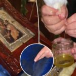 A imagem da réplica de Jesus produz misteriosamente mirra 'milagrosa' - aparentemente curando pessoas em todo o mundo