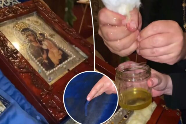 A imagem da réplica de Jesus produz misteriosamente mirra 'milagrosa' - aparentemente curando pessoas em todo o mundo

