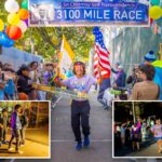 A maratona de 3.100 milhas mais longa do mundo é uma volta infernal de 50 dias em torno de um pequeno quarteirão de Nova York - a 'estrada da eternidade'