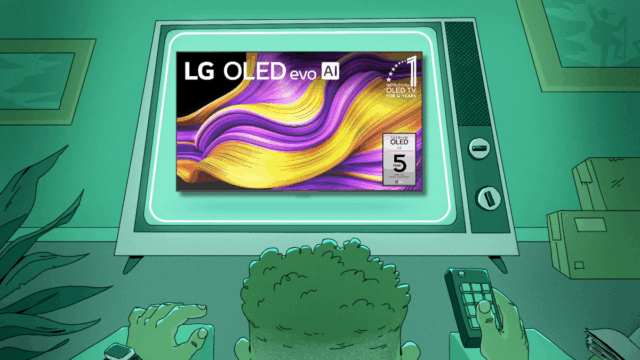 A melhor TV OLED de 2025 está com desconto de TV OLED LG G5 de 65 polegadas