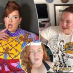 A modelo Tess Holliday afirma que a comissária de bordo da United disse a ela para perder peso durante o voo de primeira classe com o filho