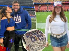 A namorada de Cam Skattebo dá uma olhada no primeiro mês como NFL WAG: ‘Até agora, tudo bem’ logotipo de fantasia azarão