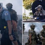 A polícia de Chicago ordenou que ignorasse a ajuda dos agentes da patrulha de fronteira, cercada por uma multidão irritada de manifestantes