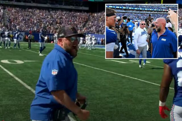 A reação desinibida de Brian Daboll após o primeiro touchdown do Jaxson Dart Giants: 'Esse é o nosso cara F -King!'

