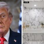 A remodelação ornamentada do banheiro Lincoln de Trump é ridicularizada como 'surda' e pior: 'Lugar perfeito para armazenar documentos classificados'