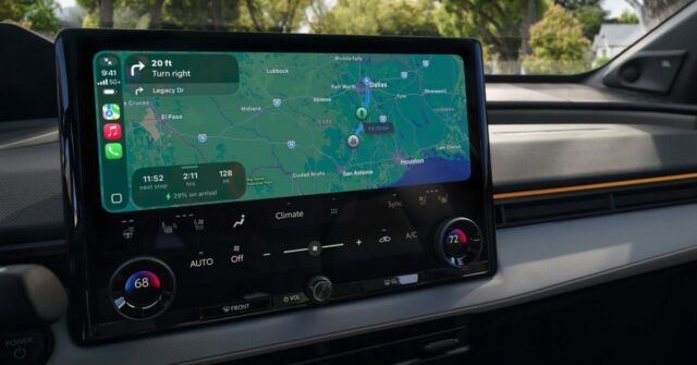 A transmissão do Apple Maps EV no CarPlay aumenta para A transmissão do Apple Maps EV no CarPlay aumenta para carros Toyota