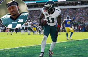 AJ Brown ‘extremamente improvável’ de ser negociado por águias em meio a frustração com seu começo tranquilo Logotipo de Fantasia Underdog