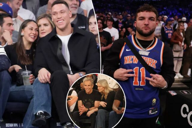 Aaron Judge e Cam Skattebo participam da abertura da temporada dos Knicks repleta de celebridades

