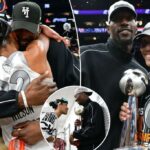 A'ja Wilson compartilha um momento de ternura com Bam Adebayo depois que Aces vence o campeonato WNBA