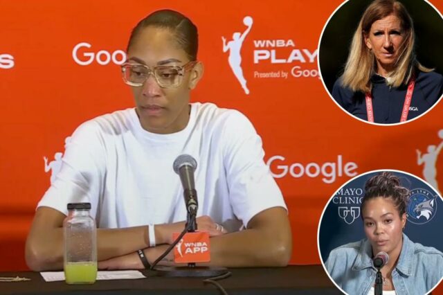 A'ja Wilson 'enojada' pelo comissário da WNBA Cathy Engelbert depois que Nafesa Collier vai queimado

