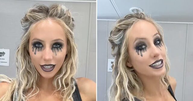 Alix Earle, da DWTS, dá uma espiada no glamour assustador Alix Earle dá uma olhada em sua maquiagem de Halloween