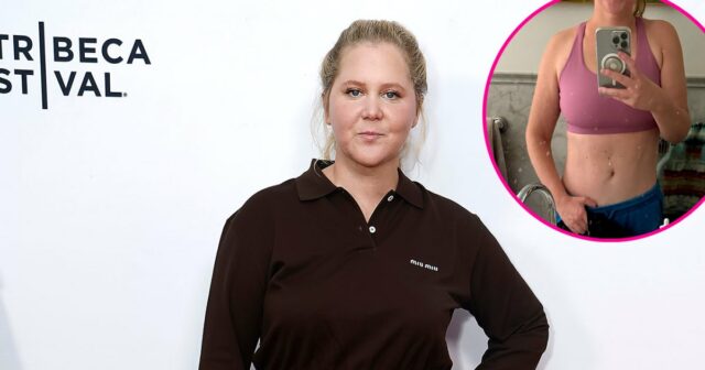 Amy Schumer mostra abdômen em nova selfie no espelho