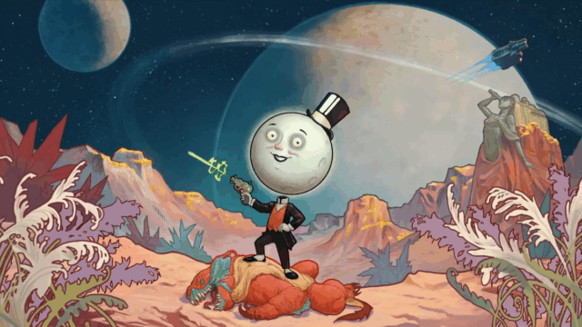 Uma captura de tela de uma colônia espacial em Outer Worlds 2