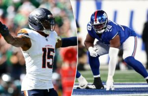 Andrew Thomas, do Giants, vence batalha difícil contra o especialista em sack do Broncos Andrew Thomas, do Giants, vence batalha difícil contra o especialista em sack do Broncos
