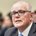 O ex-primeiro-ministro australiano Scott Morrison testemunha durante uma audiência do Comitê Seleto da Câmara sobre a China no Capitólio, quarta-feira, 23 de julho de 2025, em Washington. (Foto AP/Mariam Zuhaib)