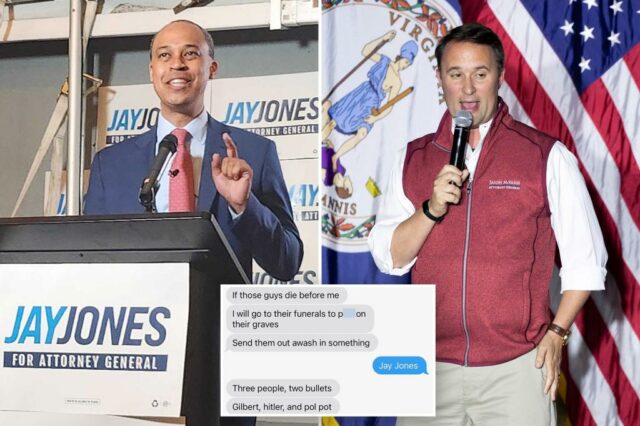 Apoio ao candidato da Virginia AG, Jay Jones, despenca em pesquisa interna após escândalo de texto 

