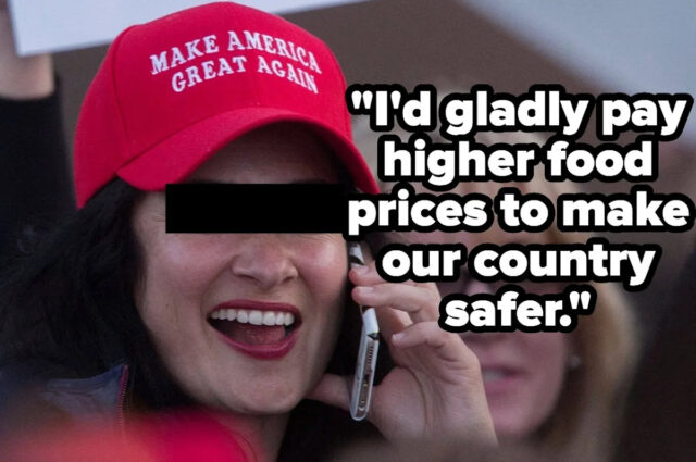 Gráfico do BuzzFeed com texto: "Economia" riscado, "Odeio assistir," e "*Donnie" em um fundo vermelho