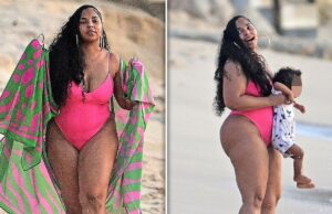 Ashanti mostra figura do litoral em férias com criança 101825_ashanti_kal