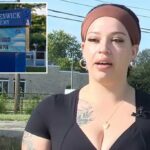 Mariah, uma mãe de Salem, NJ, que afirma que sua filha de 5 anos foi agredida na escola.