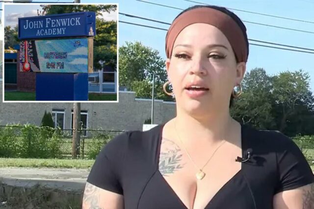 Mariah, uma mãe de Salem, NJ, que afirma que sua filha de 5 anos foi agredida na escola.