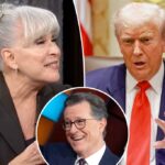 Bette Midler dá sombra a Trump enquanto faz serenata para Stephen Colbert com música profana