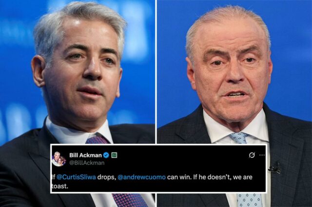 Bill Ackman diz que Curtis Sliwa deve desistir da corrida em Nova York – ou Zohran Mamdani será o próximo prefeito

