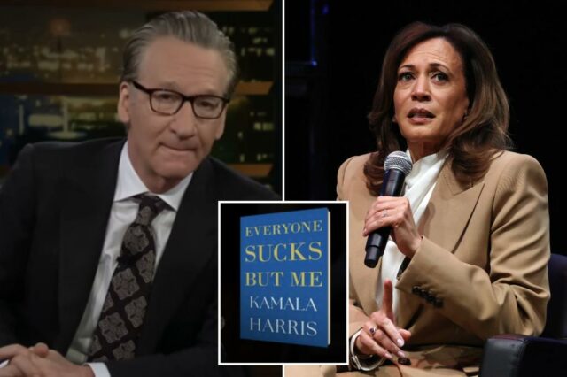 Bill Maher rasga Kamala Harris por interpretar a vítima sobre a perda de campanha em seu novo livro: 'Nada é culpa de Kamala'

