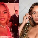 Blue Ivy Carter, 13, se parece com a mãe Beyoncé em um vestido rosa glamoroso no baile anual dos anjos